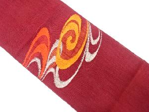 紗流水模様織り出し名古屋帯